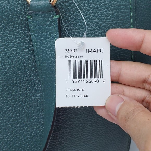 Coach Leather Jes Tote Evergreen - Picture 8 of 8